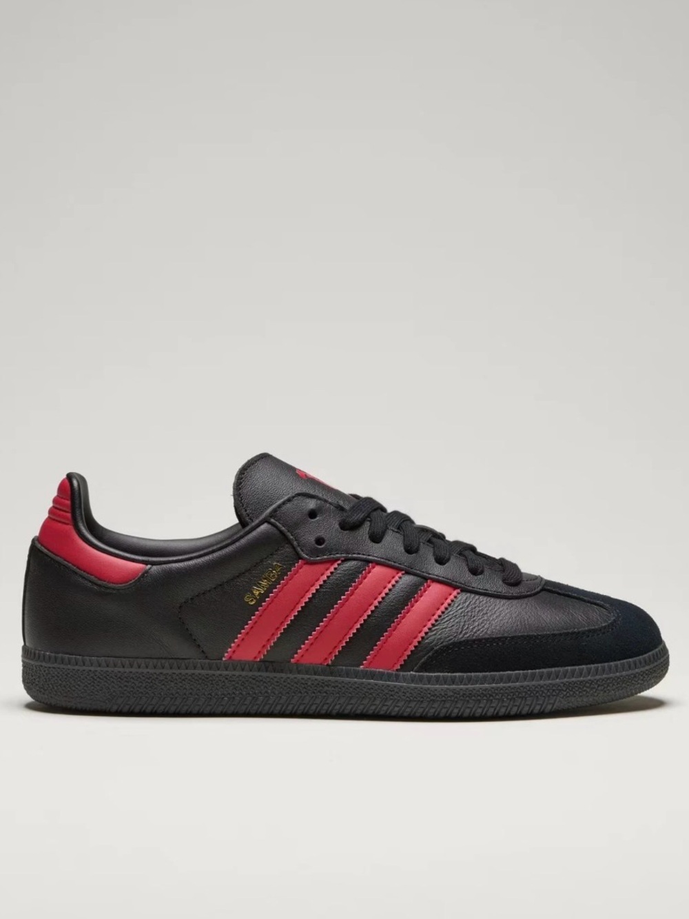 Adidas Samba Black Sneakers with Red Stripes - Picture 3 of 4